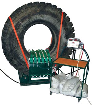 Вулканизатор для ремонта шин спецтехники с посадочным диаметром до 35" методом горячей вулканизации